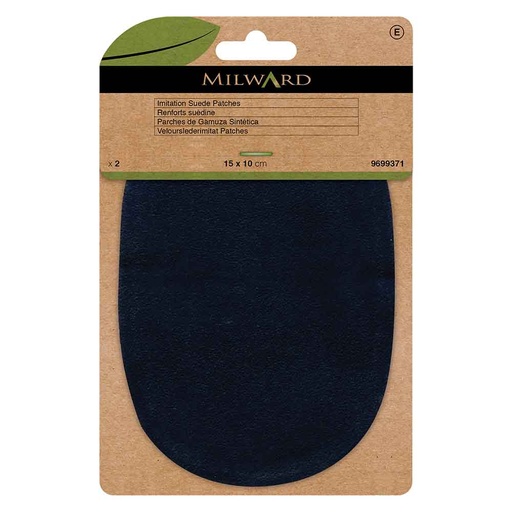 [MG9699371] Milward Knie- en elleboogstukken imitatie suede navy - 2st