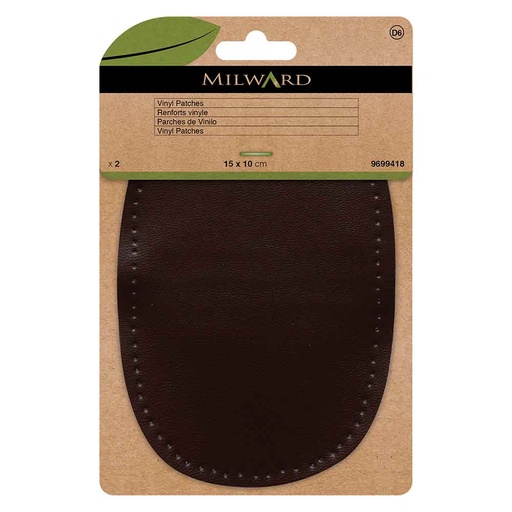 [MG9699418] Milward Knie- en elleboogstukken vinyl bruin - 2st