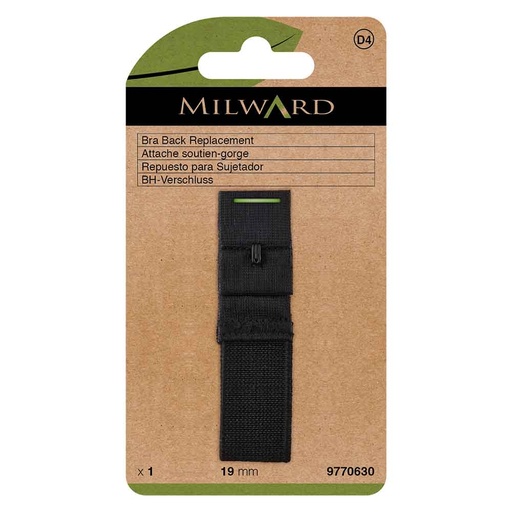 [MG9770630] Milward BH-sluiting 19mm 1 haak zwart- 5st