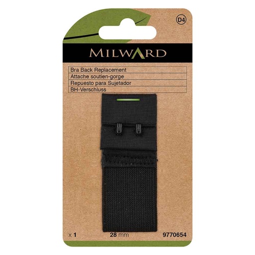 [MG9770654] Milward BH-sluiting 38mm 2 haken zwart - 5st