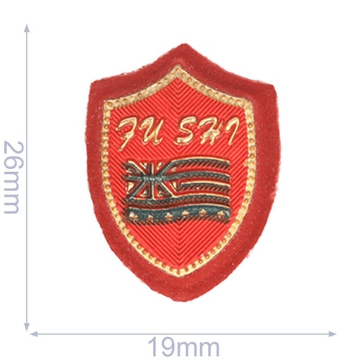 [102-28] Label vlag 19x26mm rood - 5st