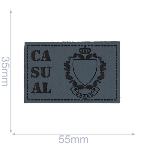 [63972-01] Skai-leren label casual 55x35mm- 01