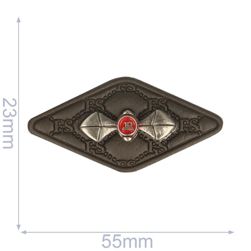 [102-20] Label FS ruit 55x23mm bruin - 5st