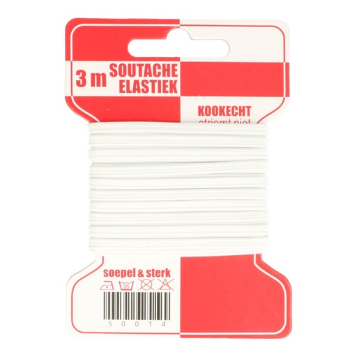 [50014-10-1] Soutache elastiek wit3m