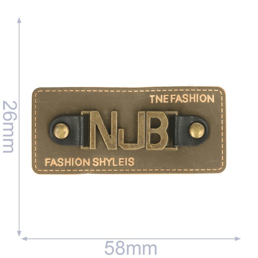 [102-13] Label NJB 58x26mm groen-grijs - 5st