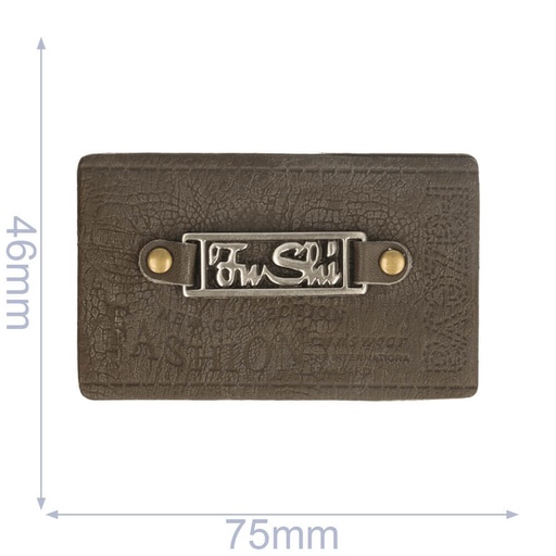 [102-81] Label fushi 75x46mm bruin - 5st