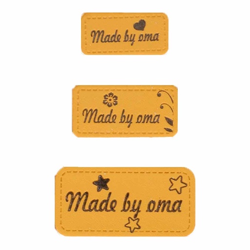 [69654-03] Opry Skai-leren labels made by oma goudud - 5x3st