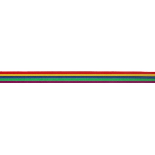 [78523] Elastiek gestreept regenboog 20mm