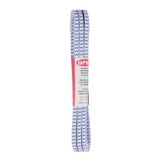 [50025-06] Elastiek dubbeldik 6mm blauw-wit5,5m