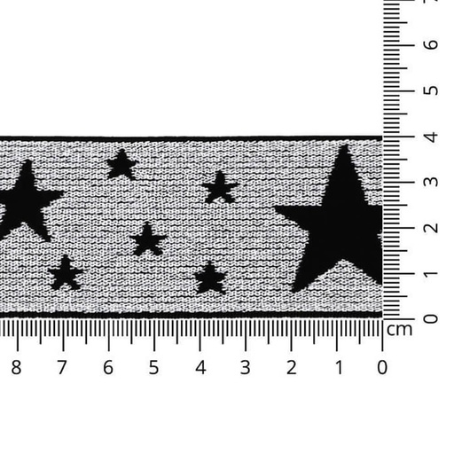 [65746] Elastiek dubbelzijdig sterren 40mm