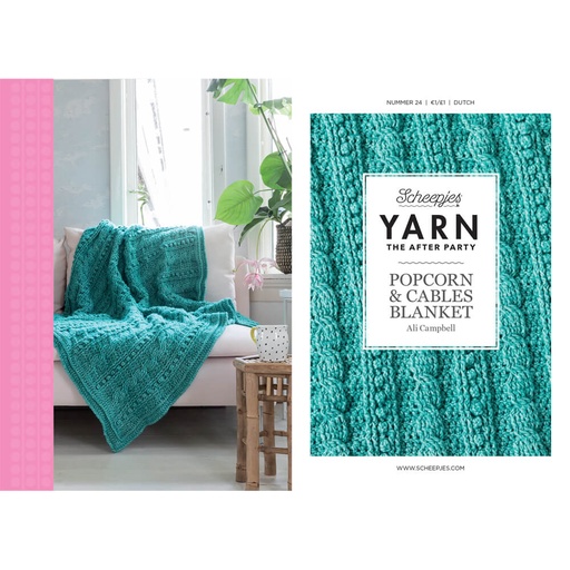 [YTAP24-20NL] Scheepjes YARN The After Party nr.24 Popcorn-Cables Blanket NL