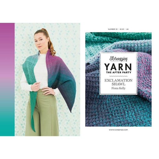 [YTAP32-20UK] Scheepjes YARN The After Party nr.32 Exclamation Shawl UK