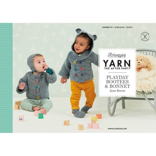 [YTAP110-20NL] Scheepjes YARN The After Party nr.110 Playday Bootees-Bonnet NL