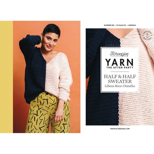 [YTAP88-20] Scheepjes YARN The After Party nr.88 Half & Half Sweater 