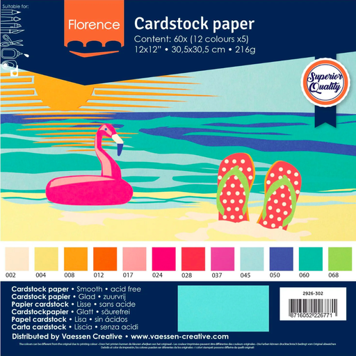 [2926-302] Florence Cardstock glad 30x30 Summer (60st)