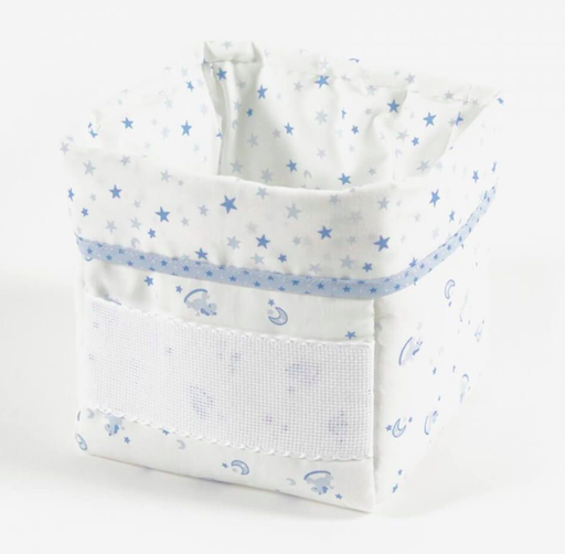 [RS2633] Baby Stars opbergmand 16x16x16cm blauw