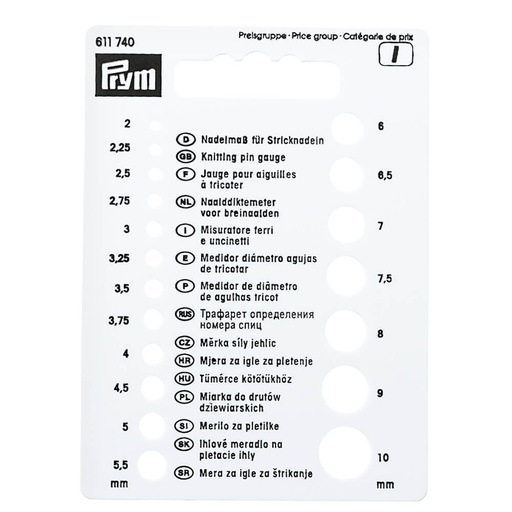 [611740] Prym Naaldmeter kunststof  