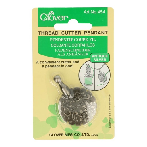 [CL0454] Clover Garensnijder met hanger oud zilver