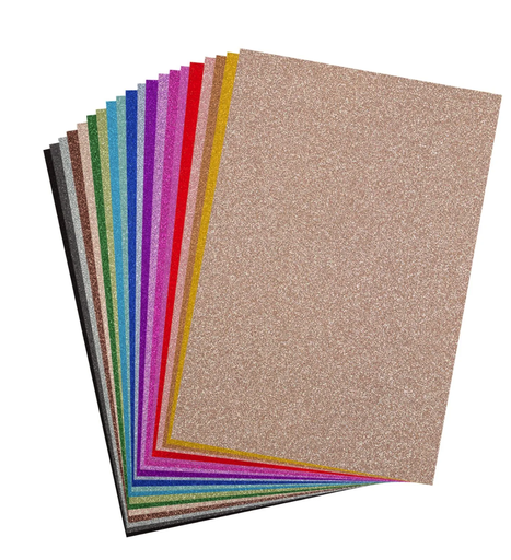 [3333-0008] Glitter papier 40 x A4 - 250g