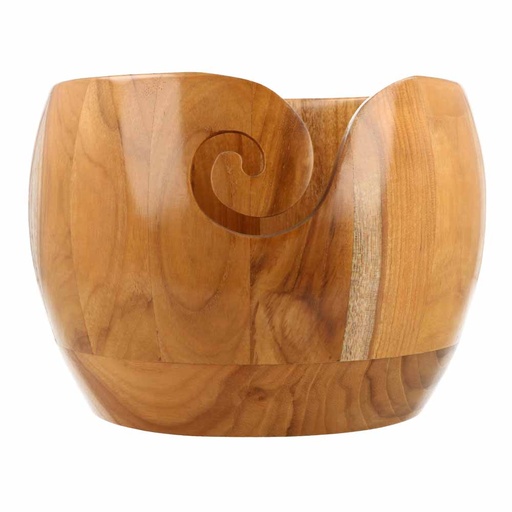 [23362] Yarn bowl teakhout 17,5x12cm