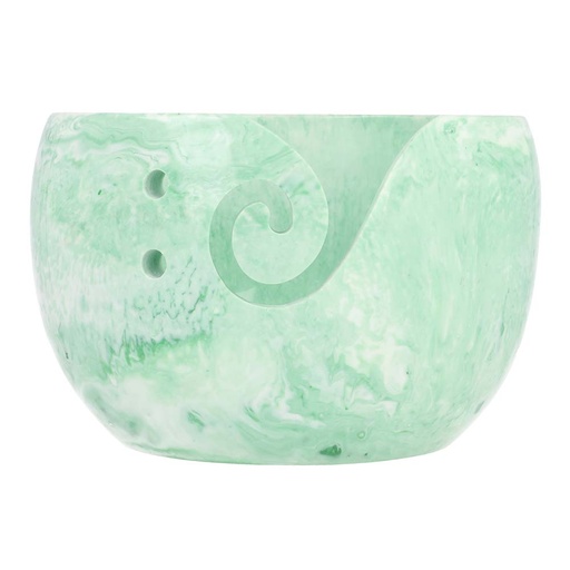 [66089] Yarn bowl parelmoer effect 14x9cm wit